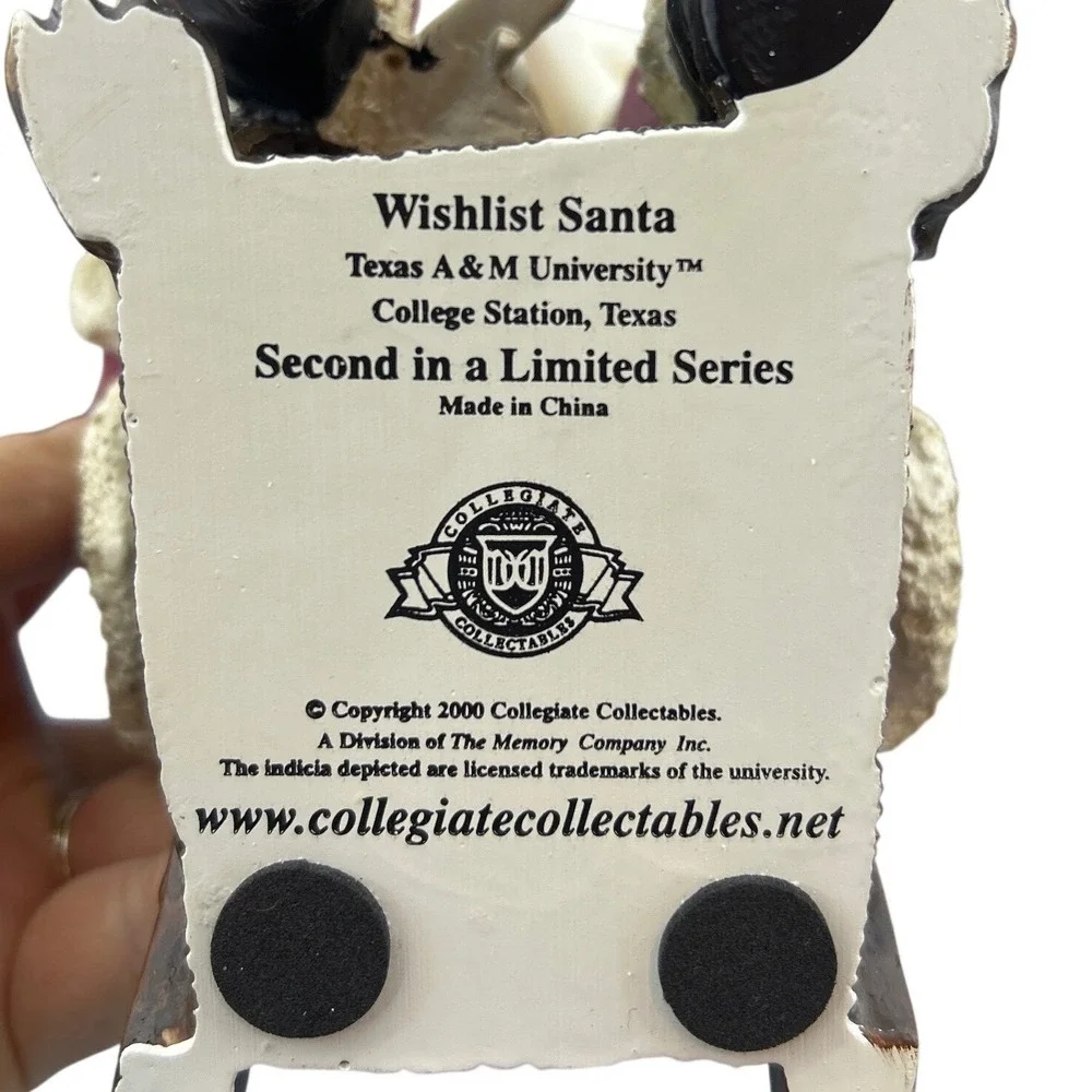 Texas A&M Wishlist Santa Figurine Collegiate Collectables Limited Series 2000‎